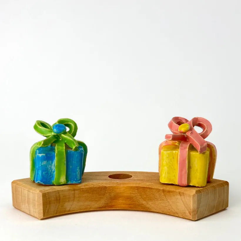 Klein dappertje Blauw cadeautje steker