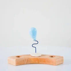 Klein dappertje Blauwe ballon steker