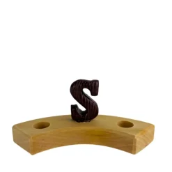 Klein dappertje Chocoladeletter steker