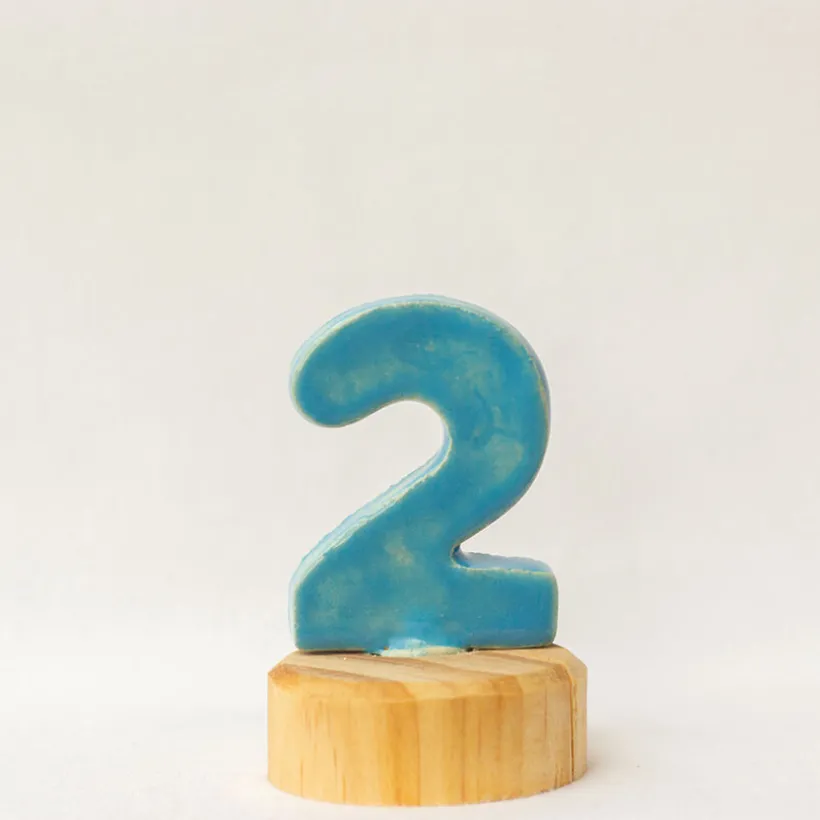 Klein dappertje Cijfer 2 steker