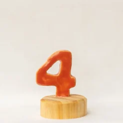 Klein dappertje Cijfer 4 steker