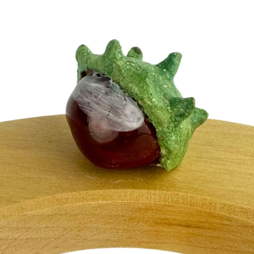 Klein dappertje Kastanje herfst steker