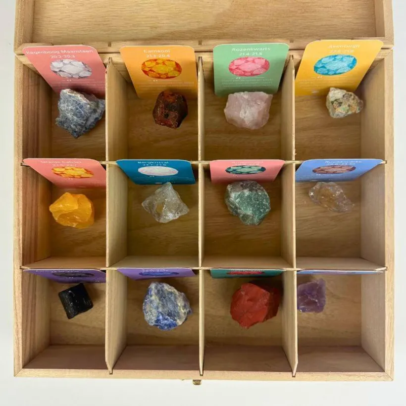 Klein dappertje Premium edelstenen steker set