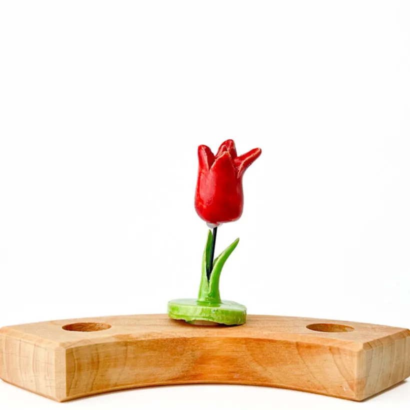 Klein dappertje Rode tulp steker