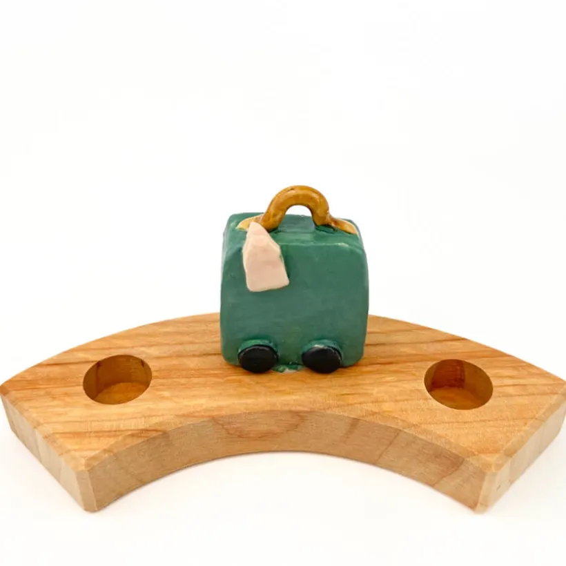 Klein dappertje Vakantie koffer steker