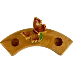 Klein dappertje Vlinder donkergeel steker