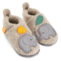 Orangenkinder Sloffen wol Olifant Benni – beige