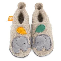 Orangenkinder Sloffen wol Olifant Benni – beige