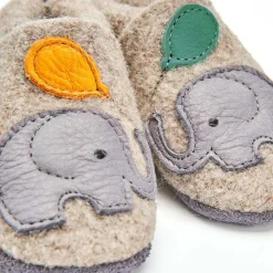 Orangenkinder Sloffen wol Olifant Benni – beige