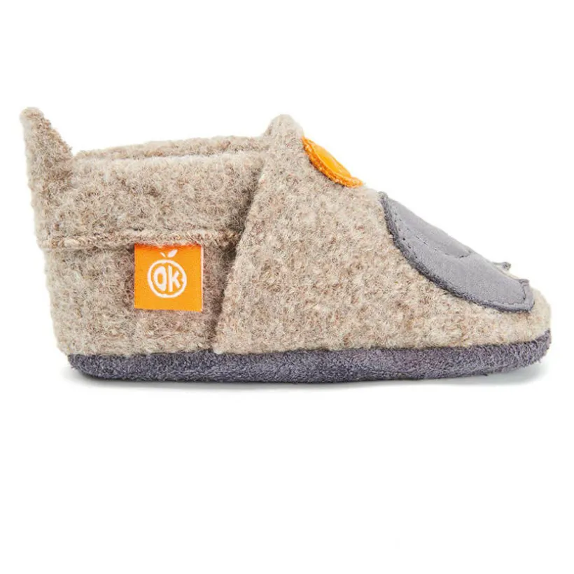 Orangenkinder Sloffen wol Olifant Benni – beige