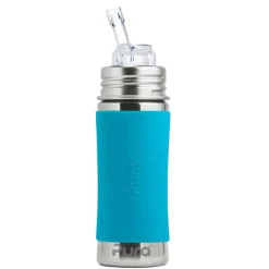 Pura RVS rietjesfles 325ml aqua