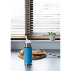 Pura RVS rietjesfles 325ml aqua